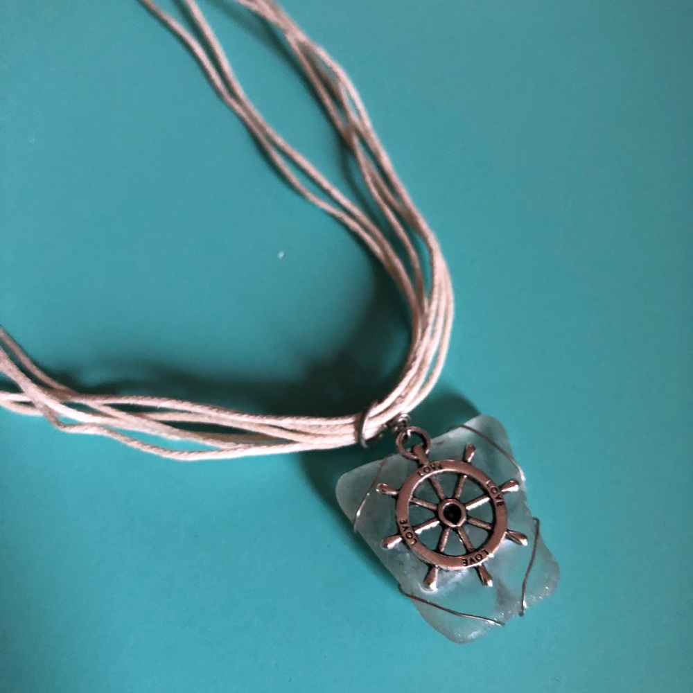 Multi Stranded Seaglass Charm Combo Necklace